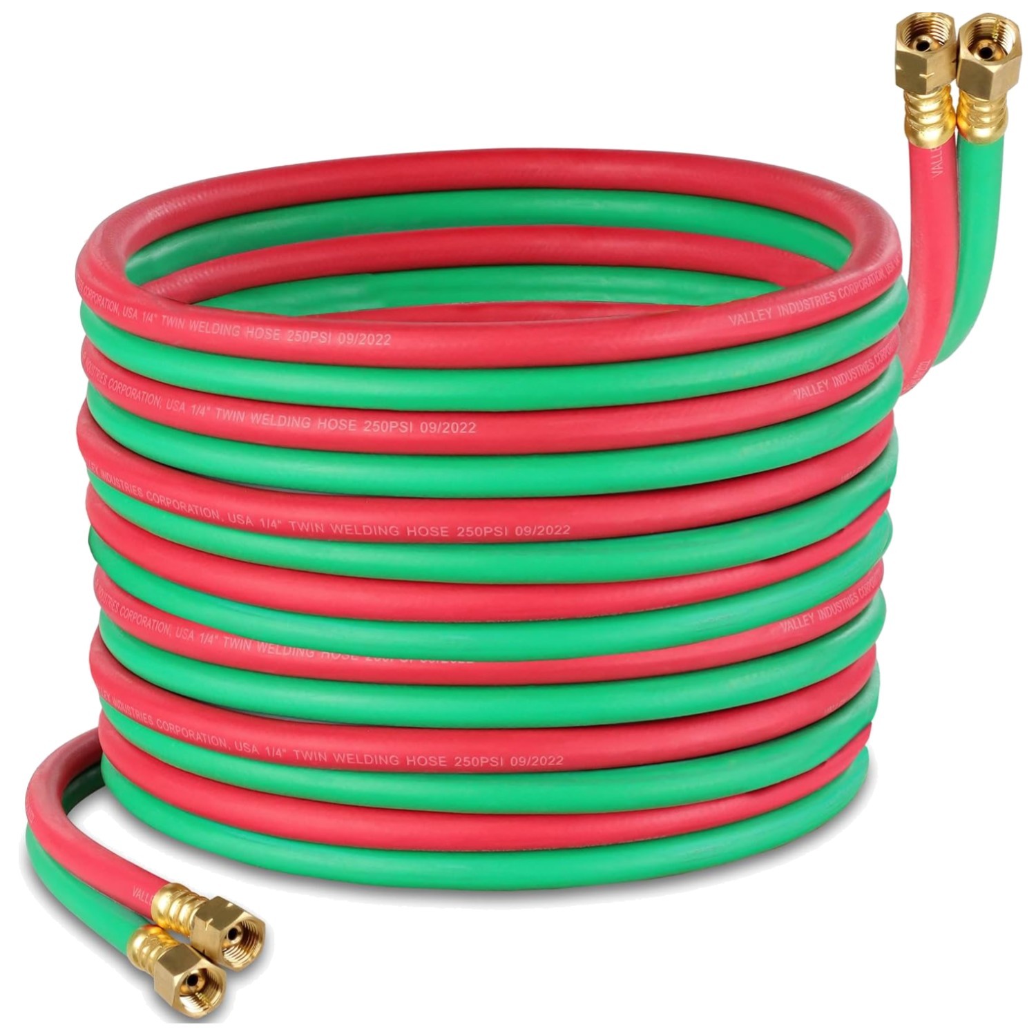 Oxy Acetylene Hose, 50 Foot x 1/4 Inch - B Fitting Twin Cutting Torch Hose fo... Oxy Acetylene Hose, 50 Foot x 1/4 Inch - B Fitting Twin Cutting Torch Hose fo...