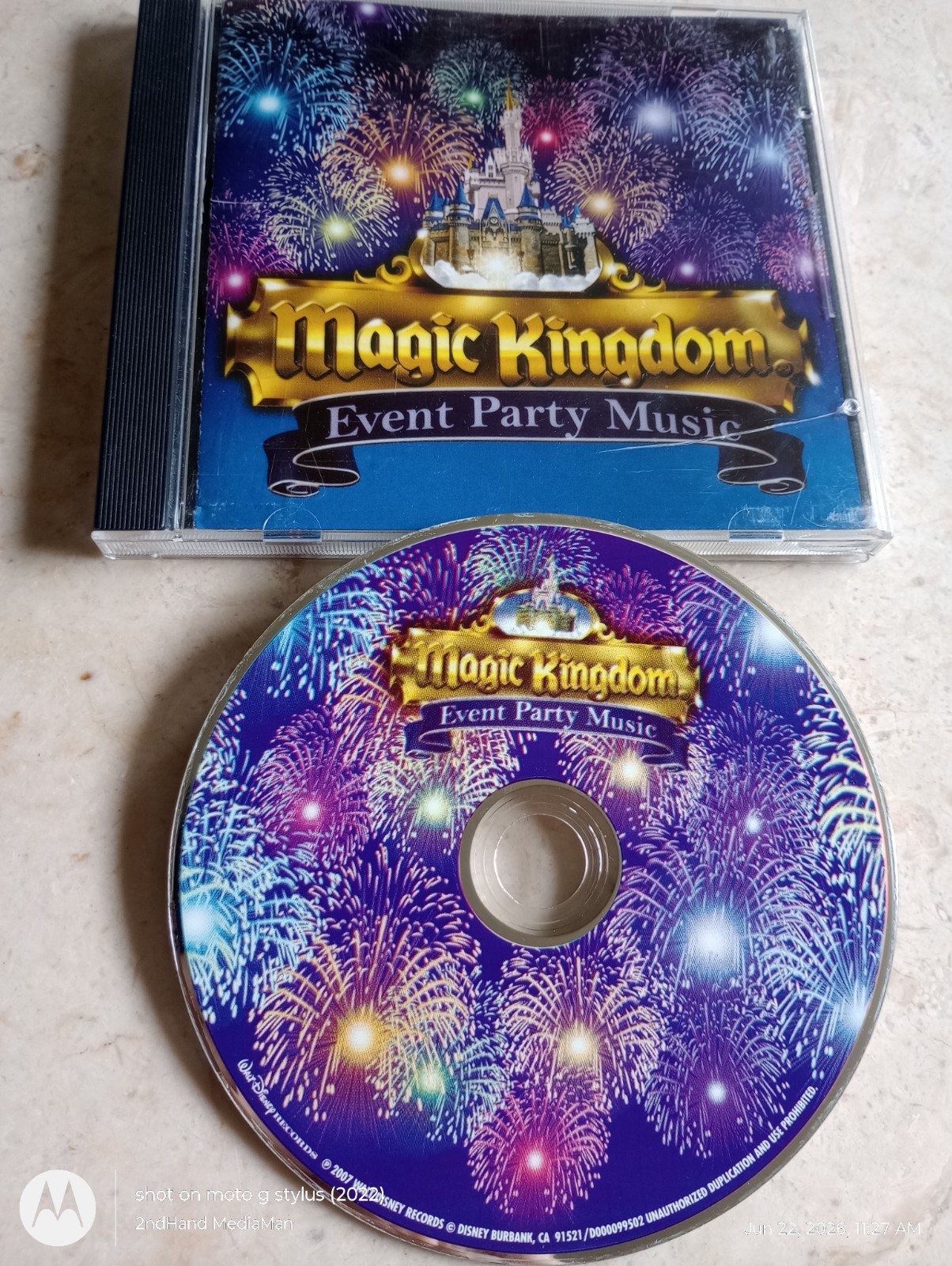 2007 DISNEY MAGIC KINGDOM EVENT PARTY MUSIC CD