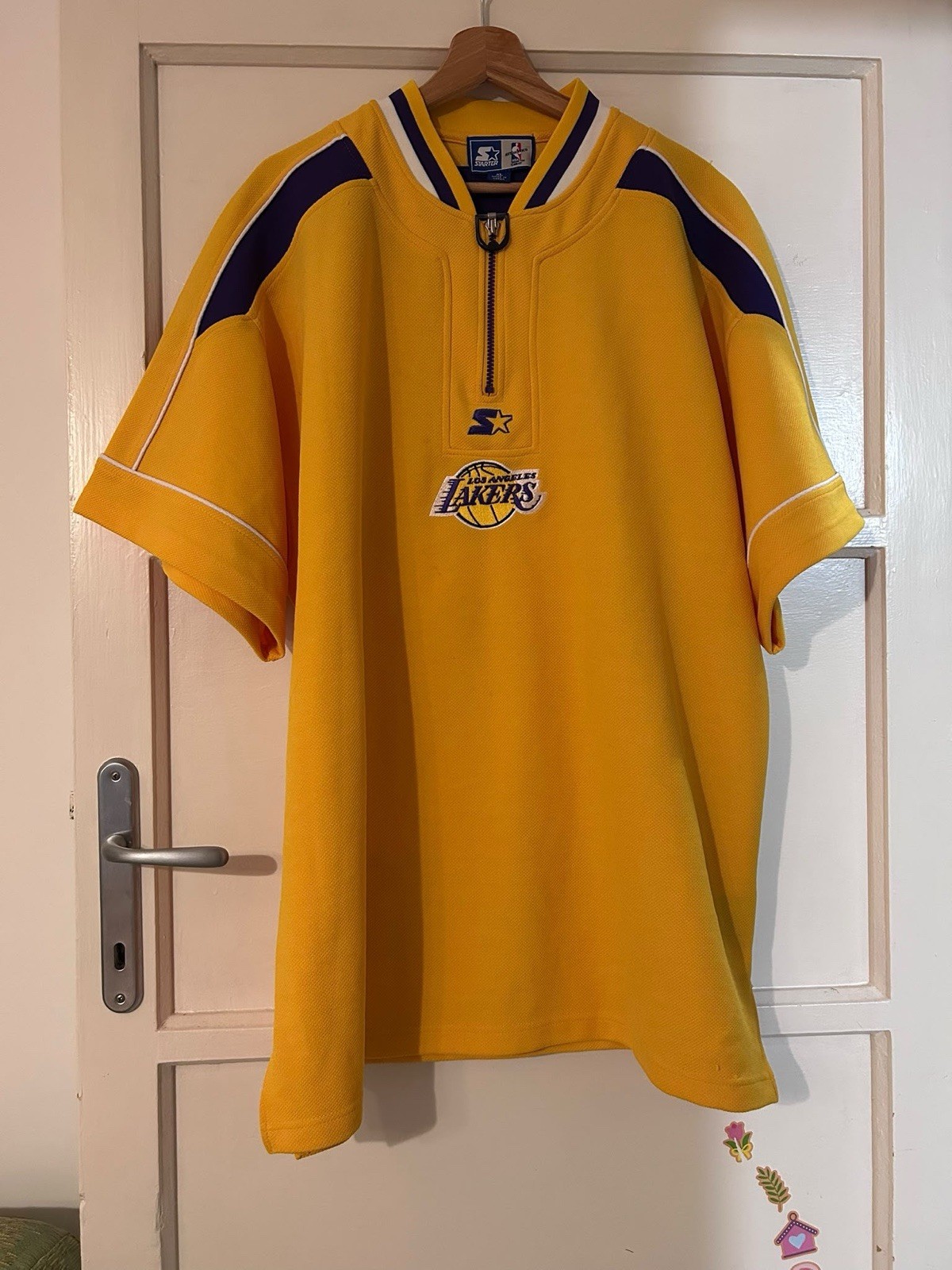 Vintage Starter NBA Authentics TEAM ISSUED Los Angeles Lakers Shooting Polo XL