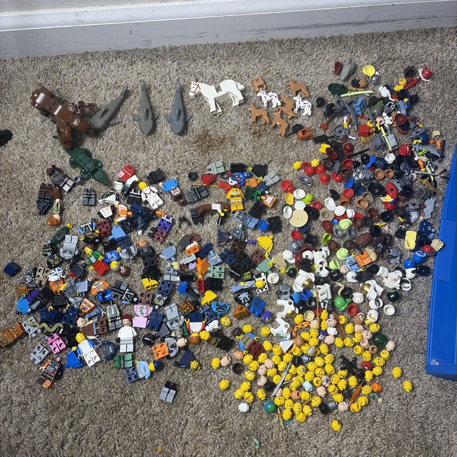 Huge lego mini figure lot accessories & parts 