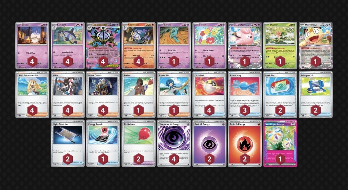 Mega Chandelure Deck Pokemon TCG (2026 World Championships) Tournament Ready