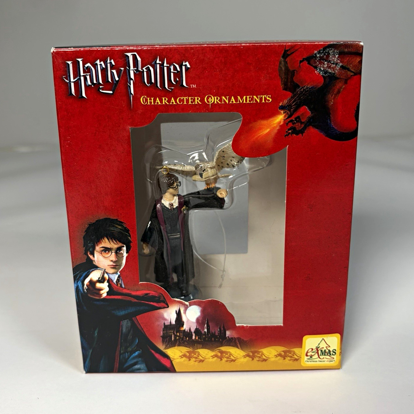 Vtg Harry Potter & Hedwig Character Ornament Goblet of Fire New Box xmas