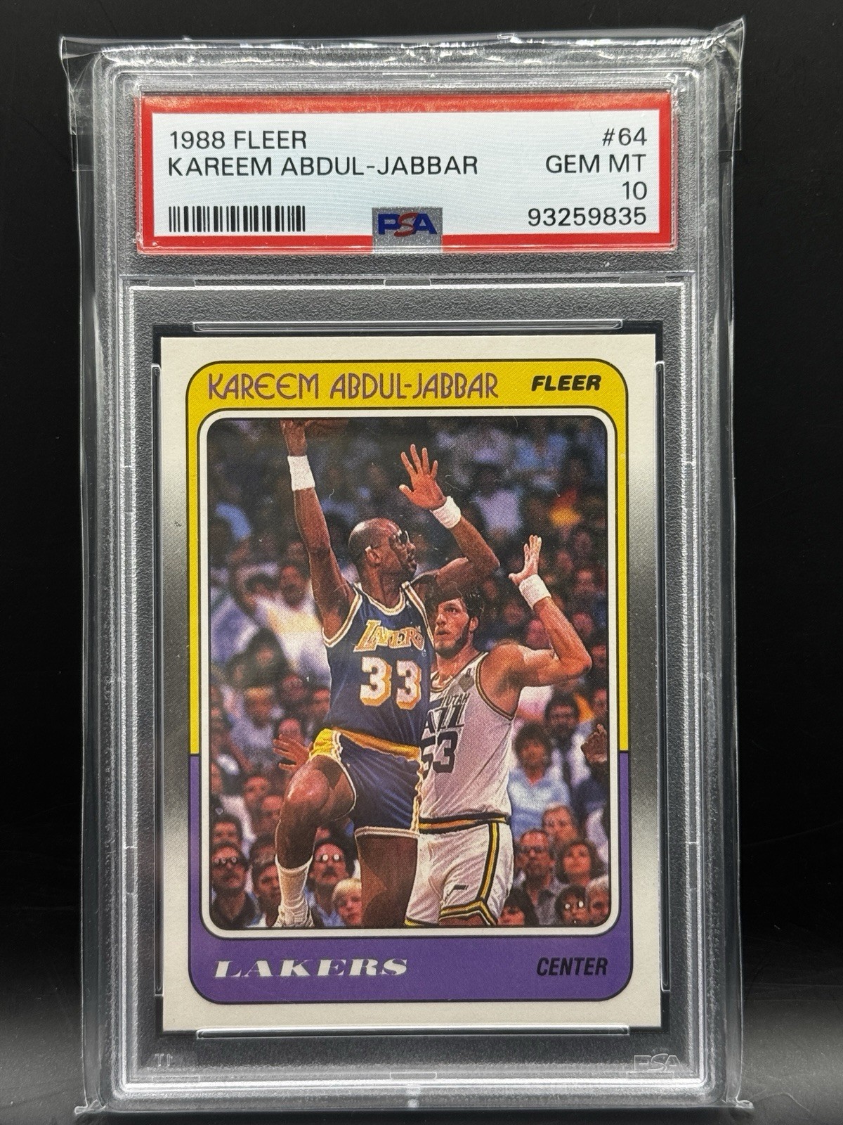1988-89 Fleer - Kareem Abdul-Jabbar #64 PSA 10 (Low Pop)