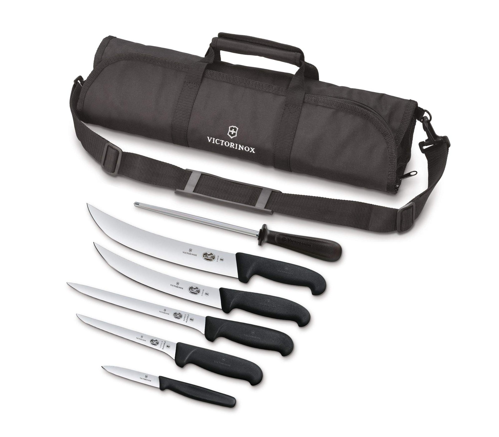 Knife Set 7 Piece Swiss Army Victorinox Black Kitchen Butcher BBQ Field Dressing Knife Set 7 Piece Swiss Army Victorinox Black Kitchen Butcher BBQ Field Dressing