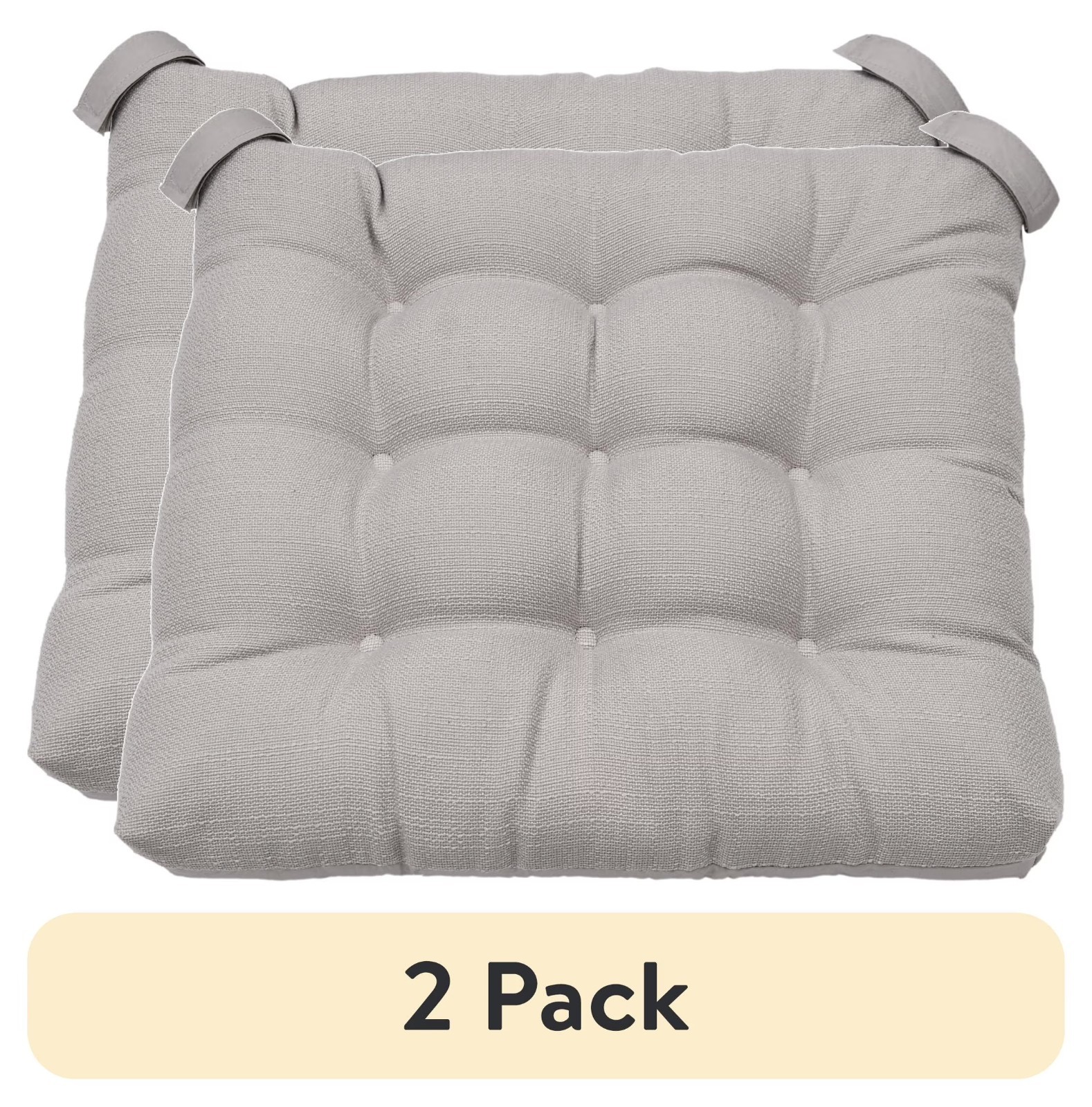 Mainstays Textured Chair Seat Pad (Chair Cushion) Silver Color 15.5\