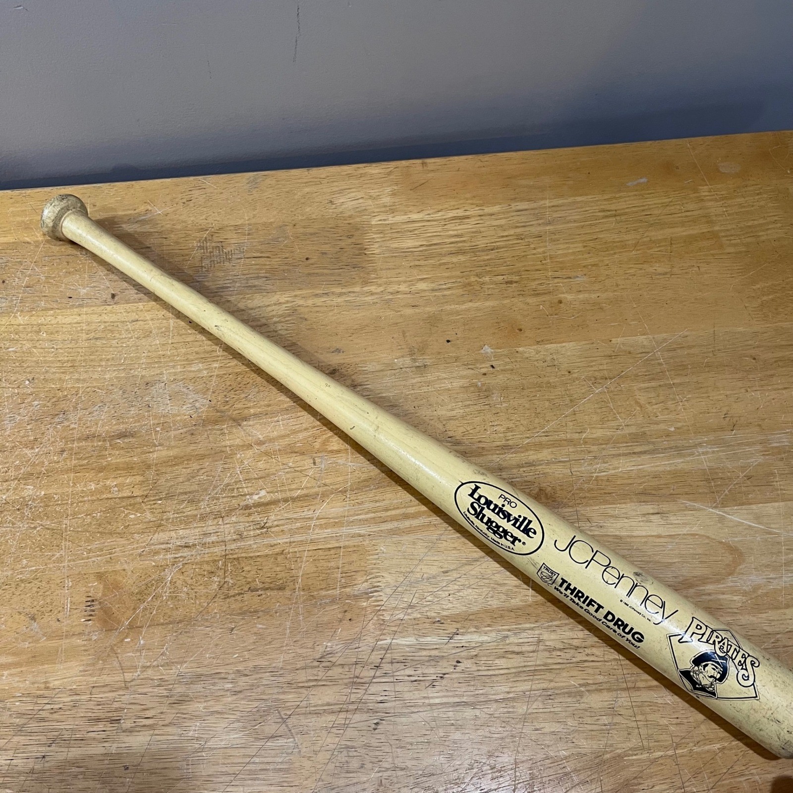 Vtg 1988 Pittsburgh Pirates Louisville Slugger Bat JCPenney Thrift Drug 80s MLB