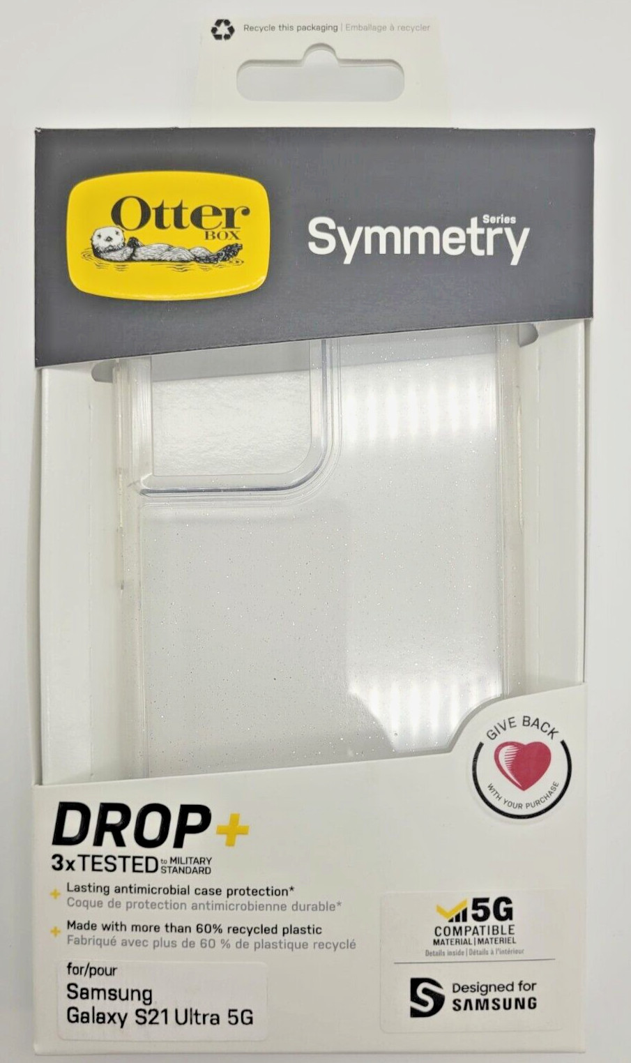 OtterBox Symmetry Case Samsung Galaxy S21 Ultra 5G - Stardust Transparent Clear OtterBox Symmetry Case Samsung Galaxy S21 Ultra 5G - Stardust Transparent Clear