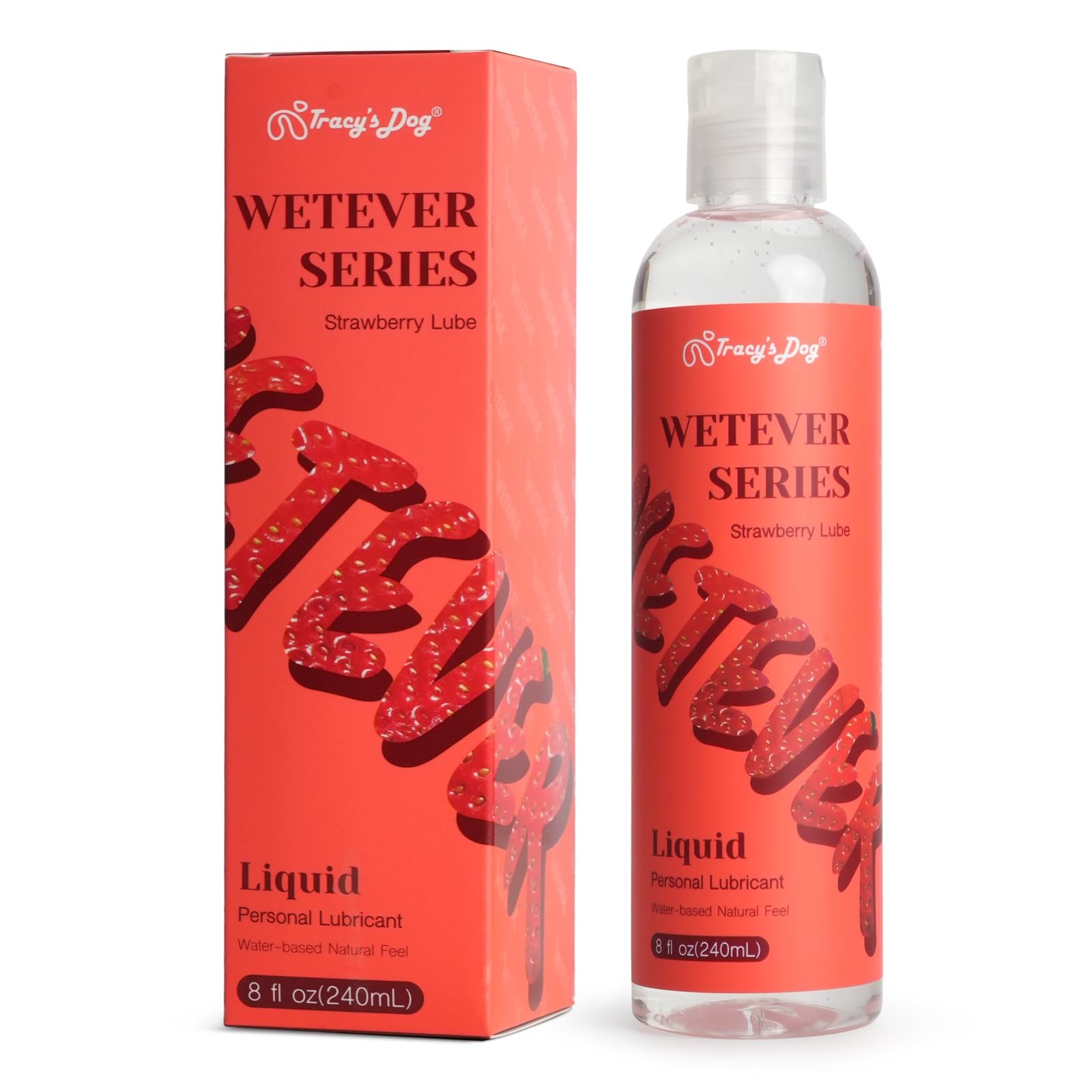 Water-Based Strawberry Flavored Lube - Personal Lubricant for Men, Women & Co...