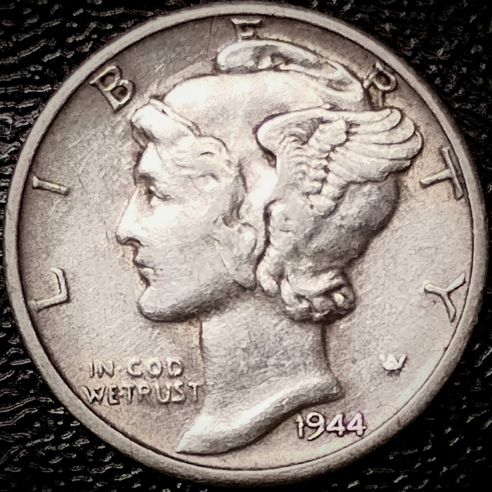 1944 S Mercury Dime - XF - 90% Silver Winged Liberty 10C