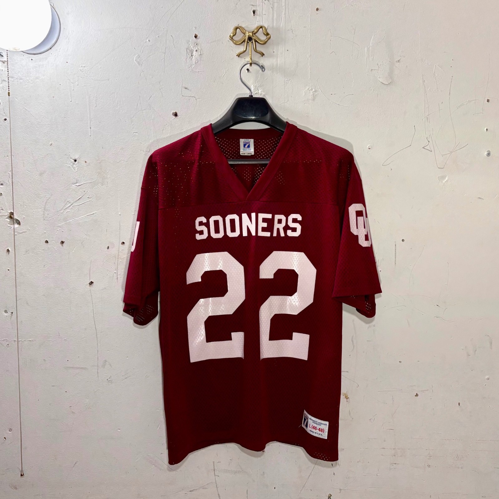 Logo 7 - Vintage Oklahoma Sooners #22  Jersey Made in USA Men’s Large