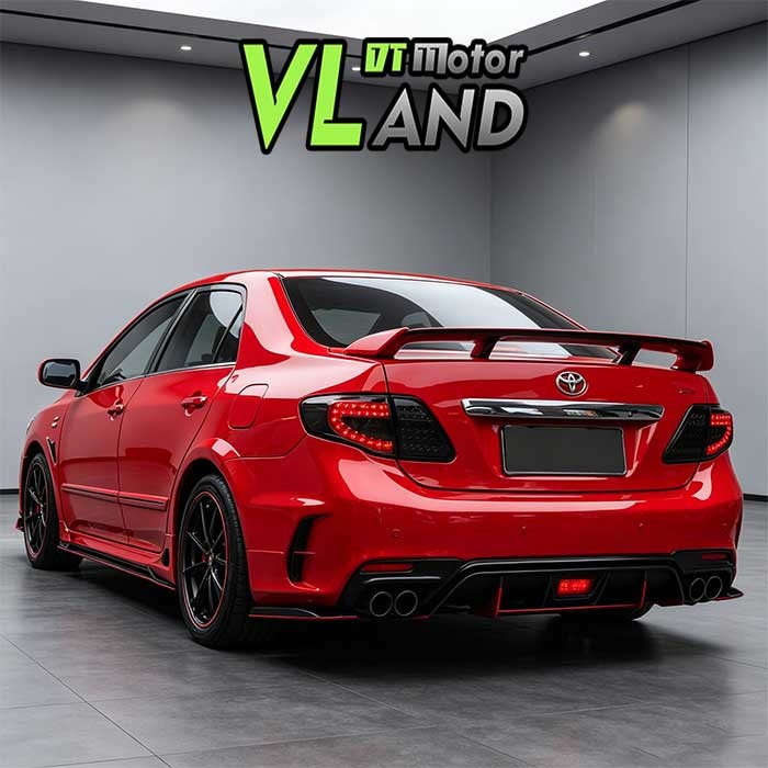 VLAND Pair For 2008-2011 Toyota Corolla Smoked Tail Lights LED Signal Lamps 4PC