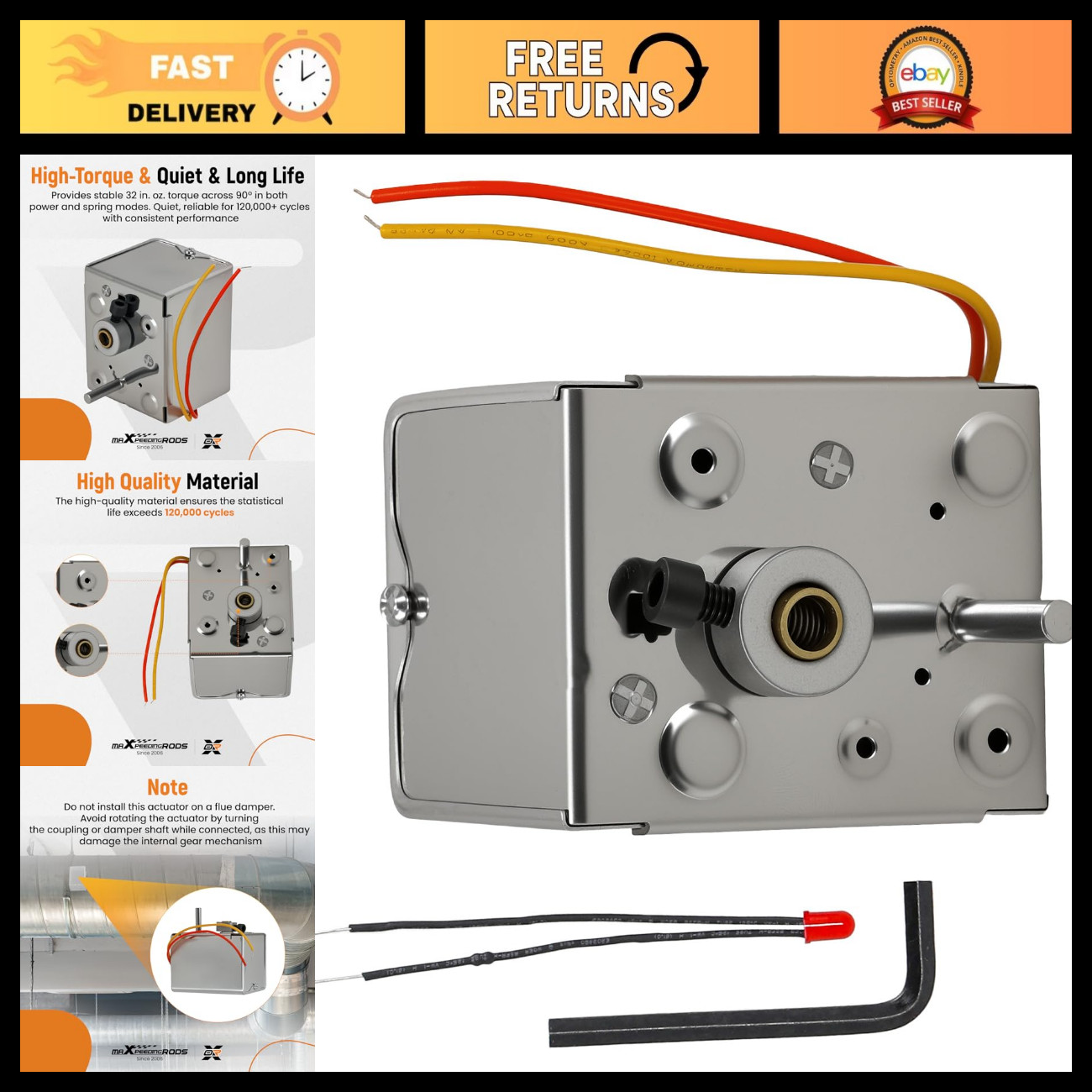 Motor Actuator Replacement for Honeywell M847D1004 - Damper Control, HVAC Parts