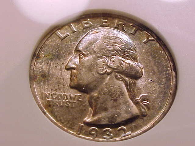 1932-S Washington Quarter, ANACS AU 55 grade.