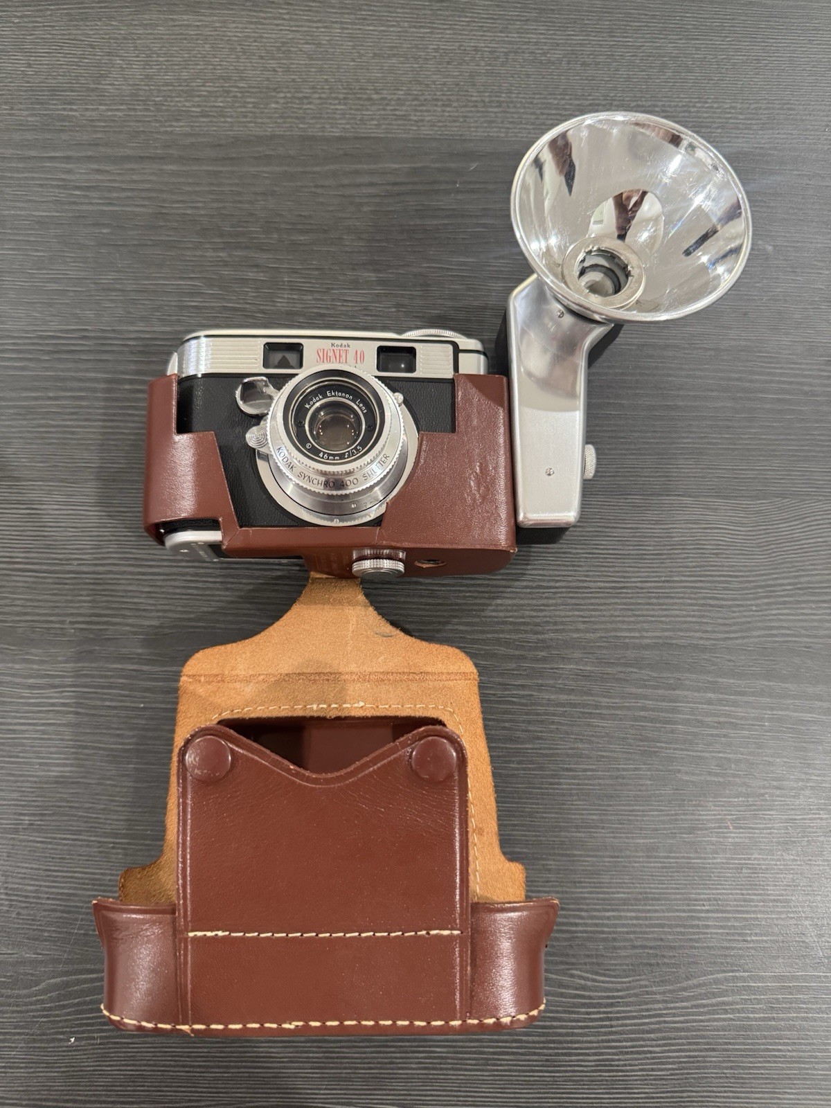 Vintage Kodak Signet 40 Rangefinder Film Camera Ektanar F/3.5 46mm Lens & Case
