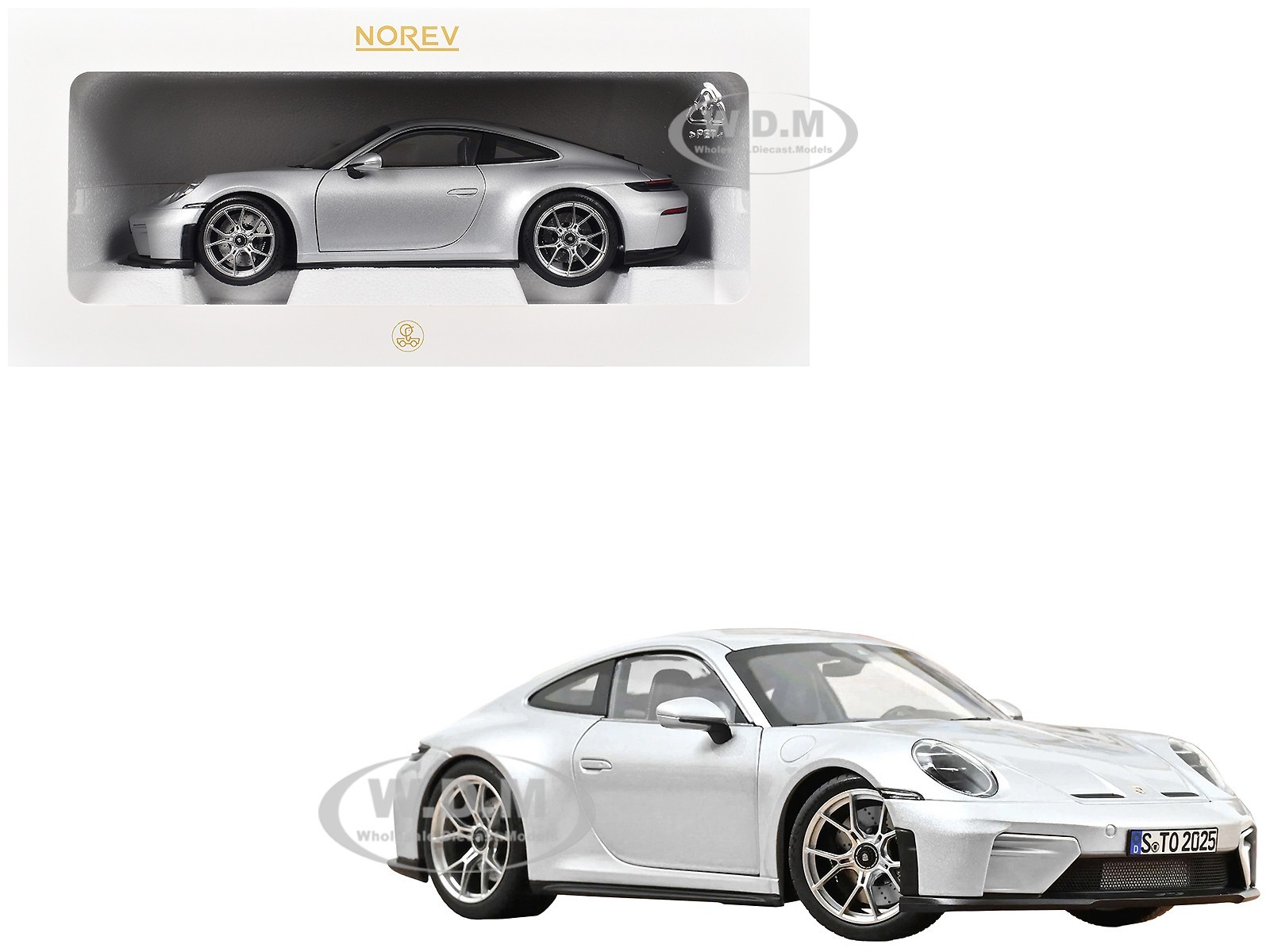 2025 PORSCHE 911 GT3 TOURING GT SILVER 1/18 DIECAST MODEL CAR BY NOREV 187002