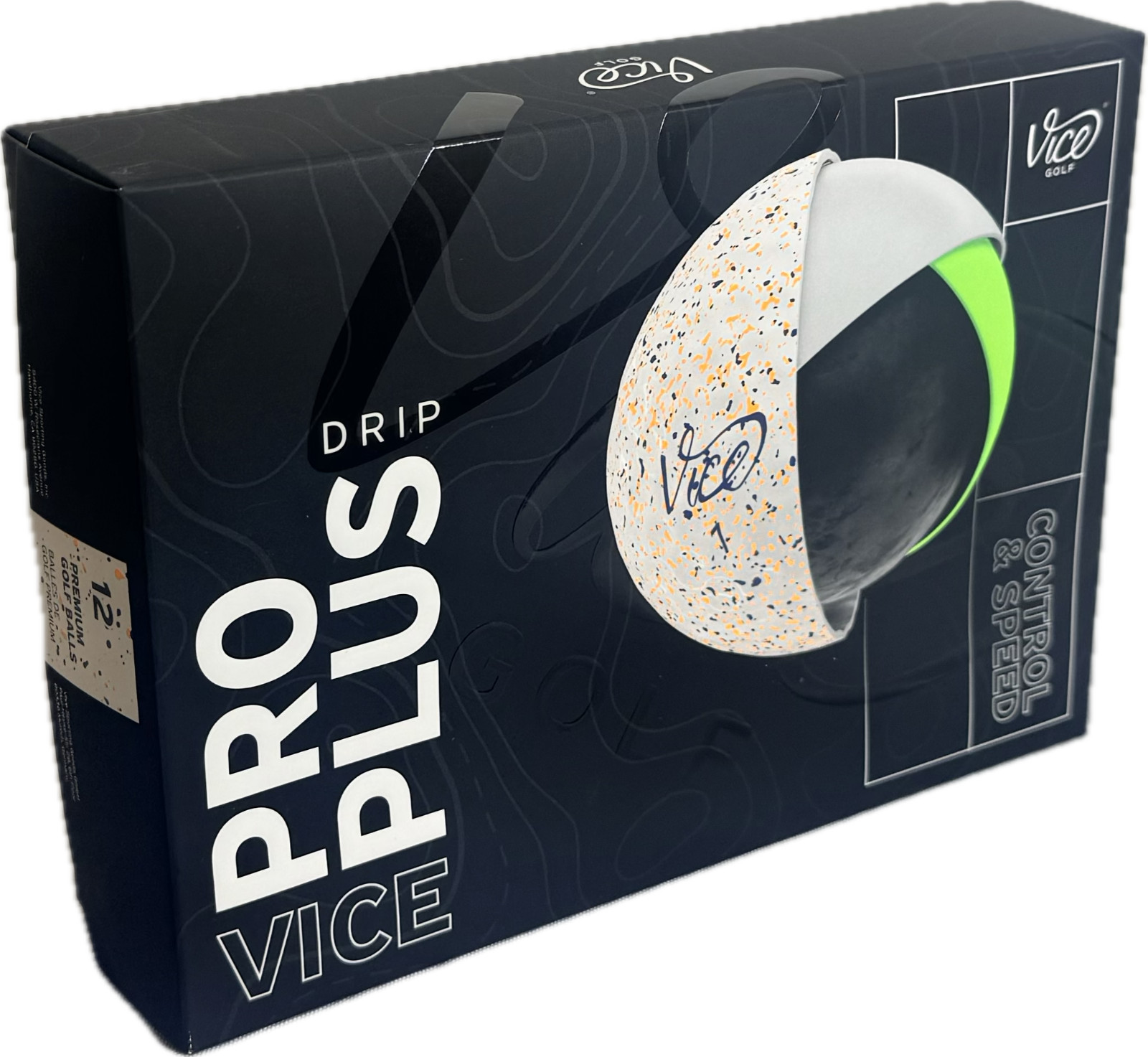 Vice Pro Plus Golf Balls Drip Navy Orange 1 Dozen (New in Box/Unused) Vice Pro Plus Golf Balls Drip Navy Orange 1 Dozen (New in Box/Unused)