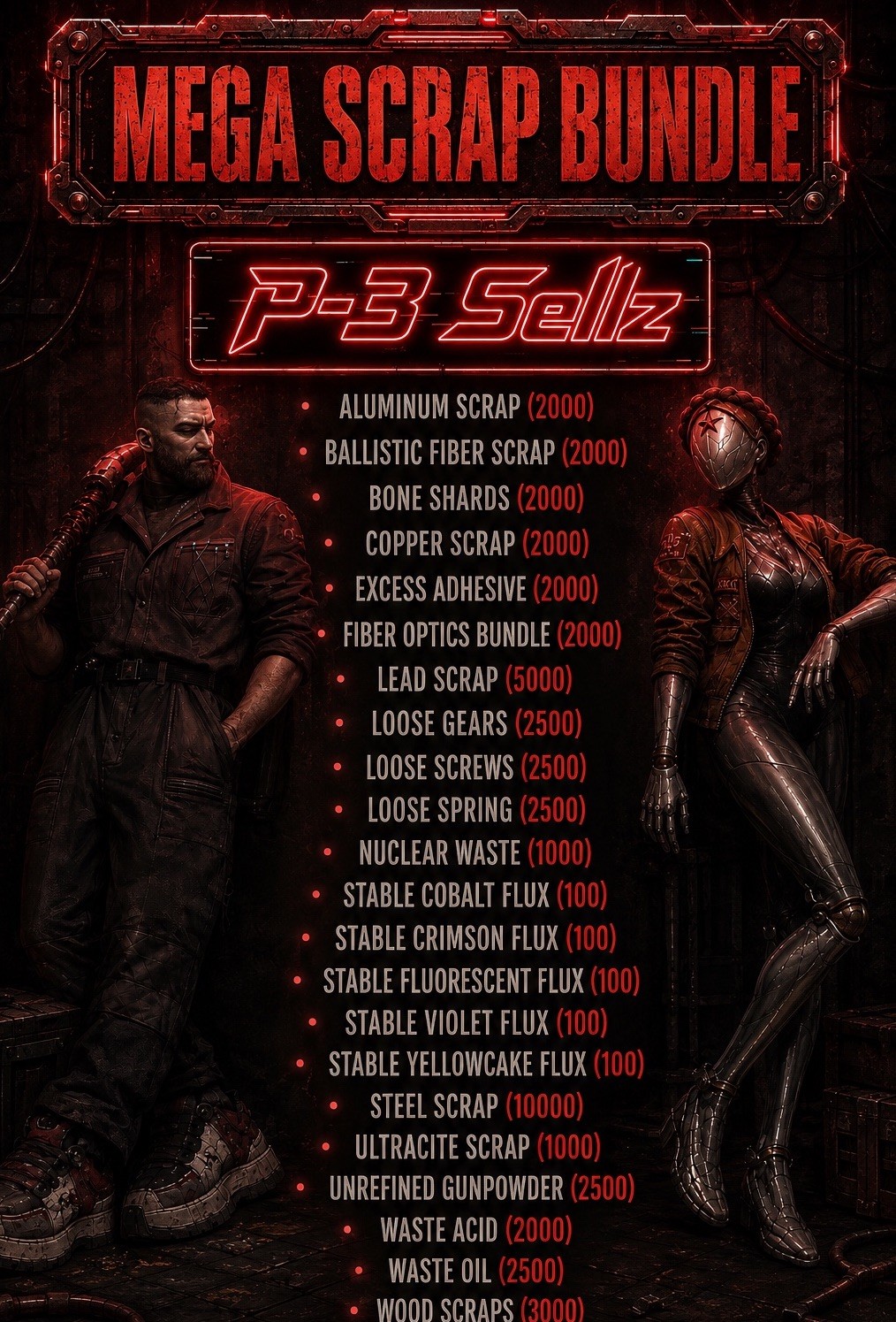 FALLOUT 76 ☢️  MEGA Scrap Bundle Starter Pack PS4/PS5