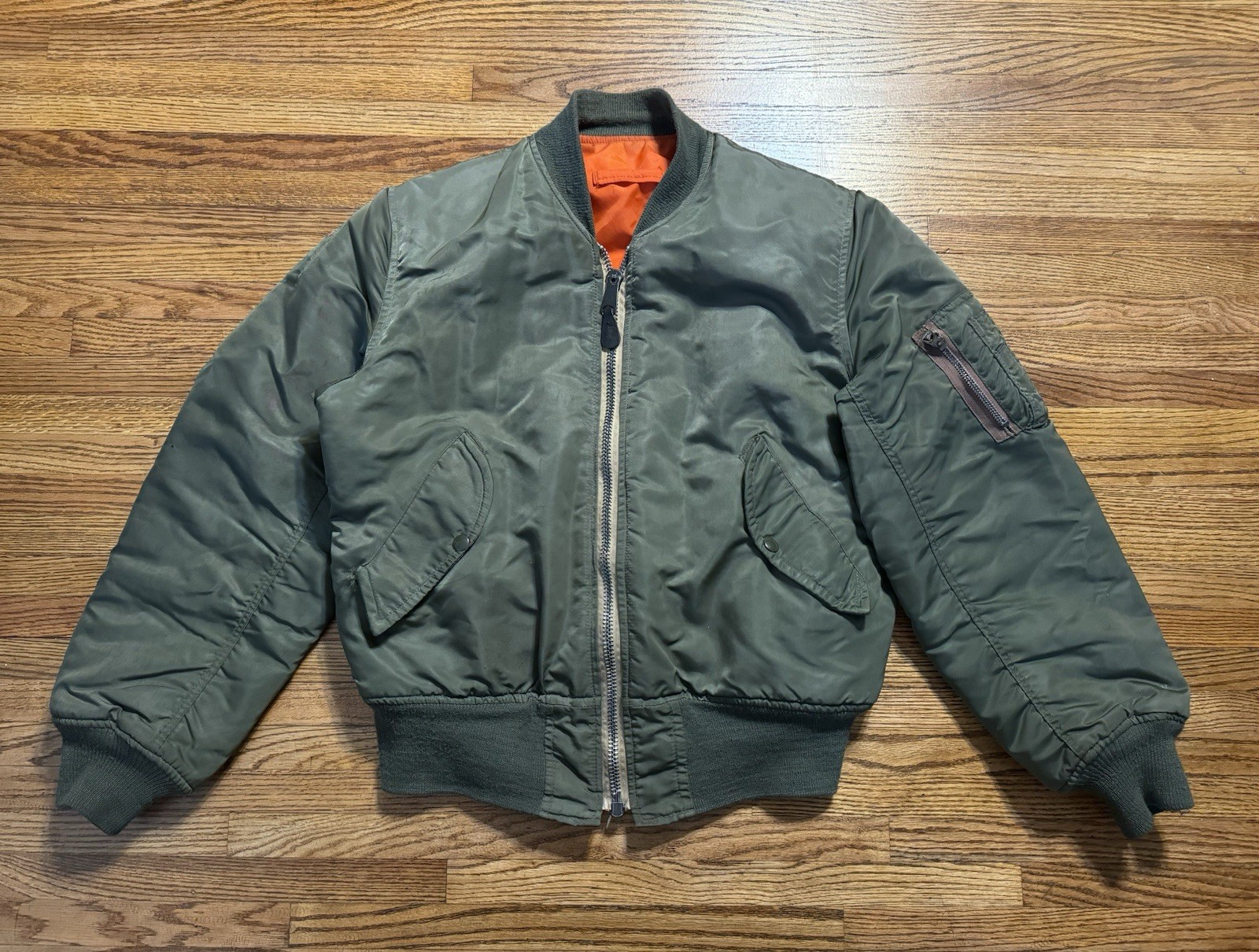 Vintage Alpha Industries MA-1 Intermediate Reversible Bomber Flyers Jacket M Vintage Alpha Industries MA-1 Intermediate Reversible Bomber Flyers Jacket M