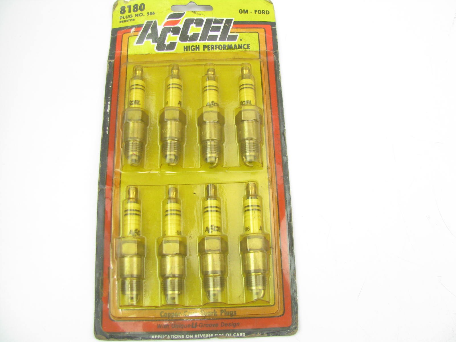 (8) Accel 8180 Performance U-Groove Ignition Spark Plugs