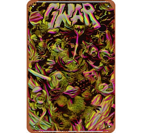 GWAR Rock & Roll Biographies Retro Metal Tin Sign 8x12 inches Bar Wall Art 16z