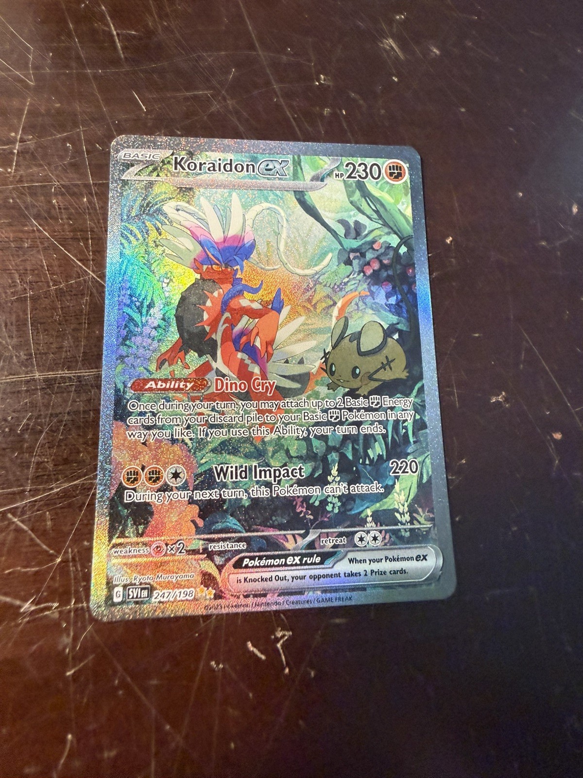 Koraidon ex 247/198 Special Illustration Rare Scarlet & Violet Pokemon Holo NM