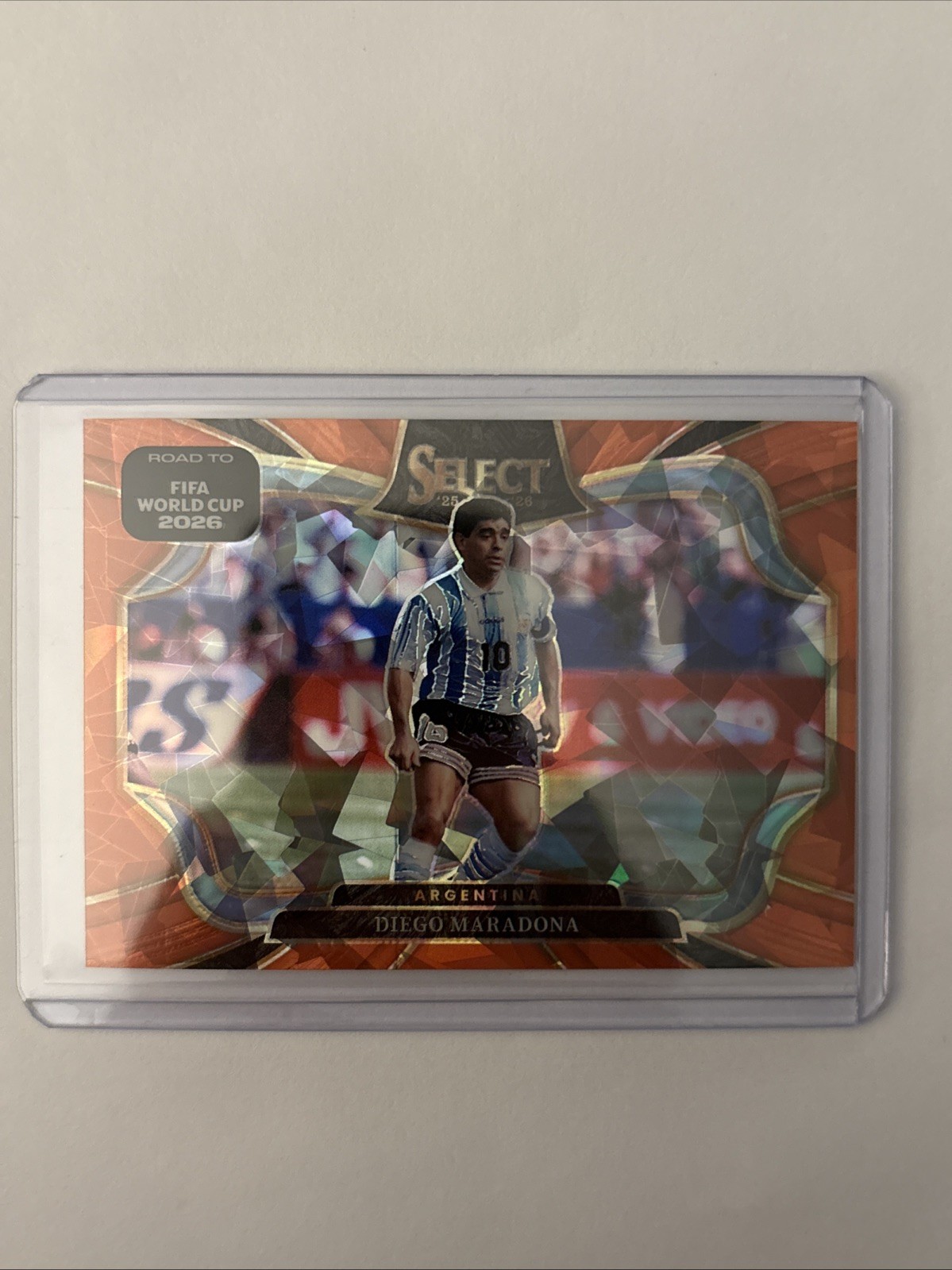 25/26 Panini Select Road to FIFA World Cup Diego Maradona Field Level Orange/749 25/26 Panini Select Road to FIFA World Cup Diego Maradona Field Level Orange/749