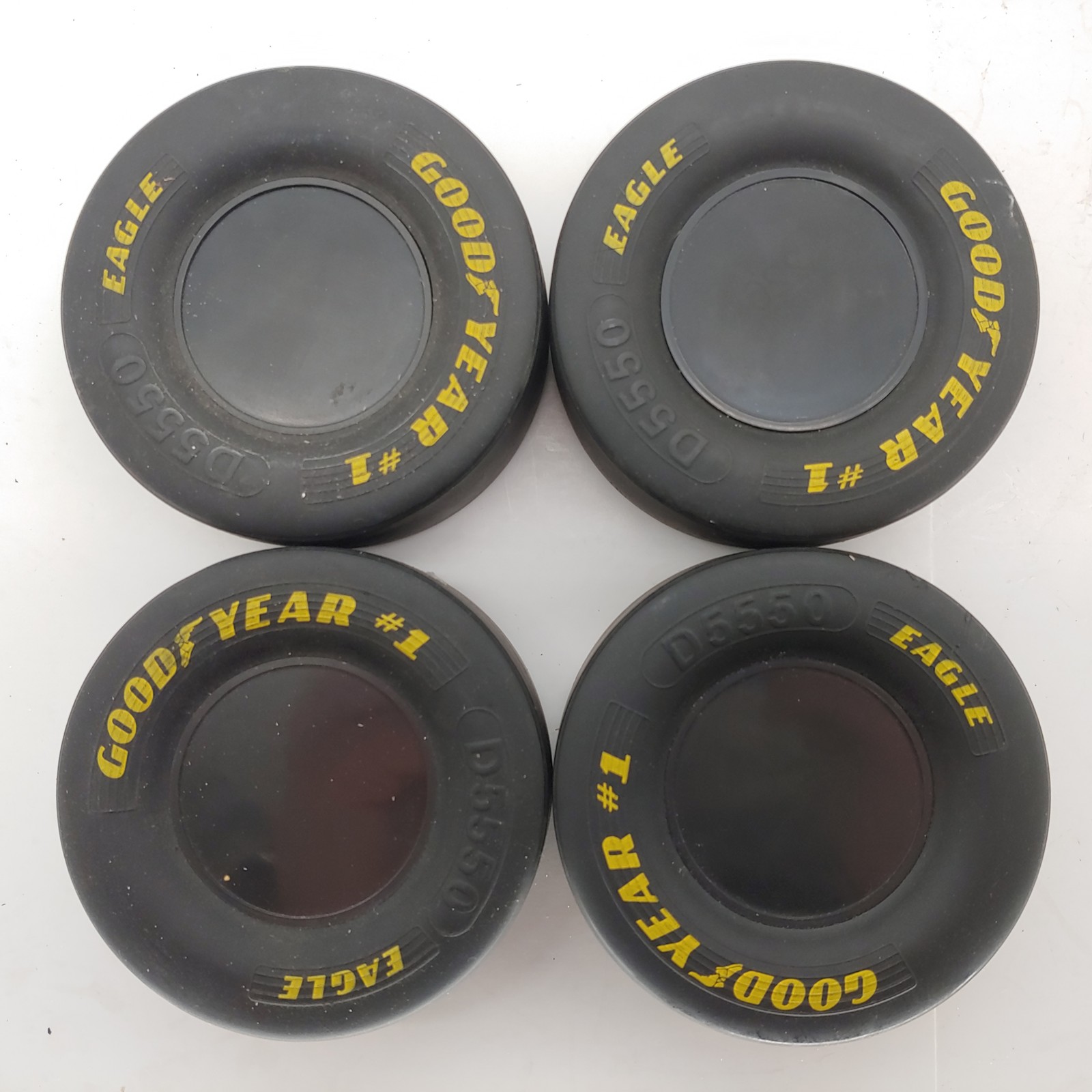 4x Goodyear Tire Desk Paperweight Rubber Oil Petrol NASCAR Michelin