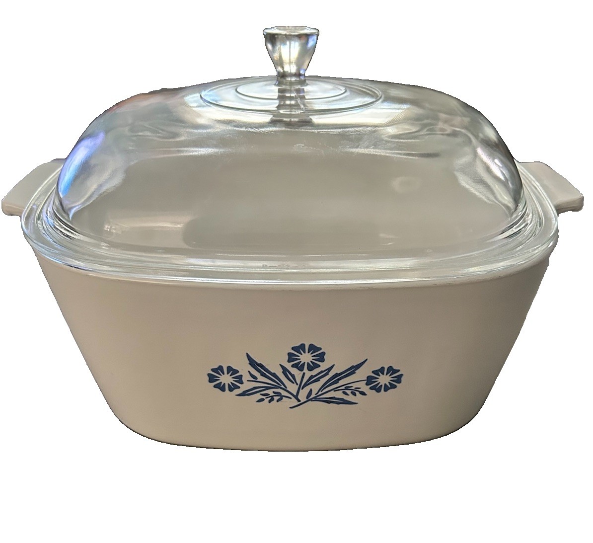 Rare 1966 Corning Ware P-84-B Blue Cornflower Casserole with Lid P-12-C 4qt. USA