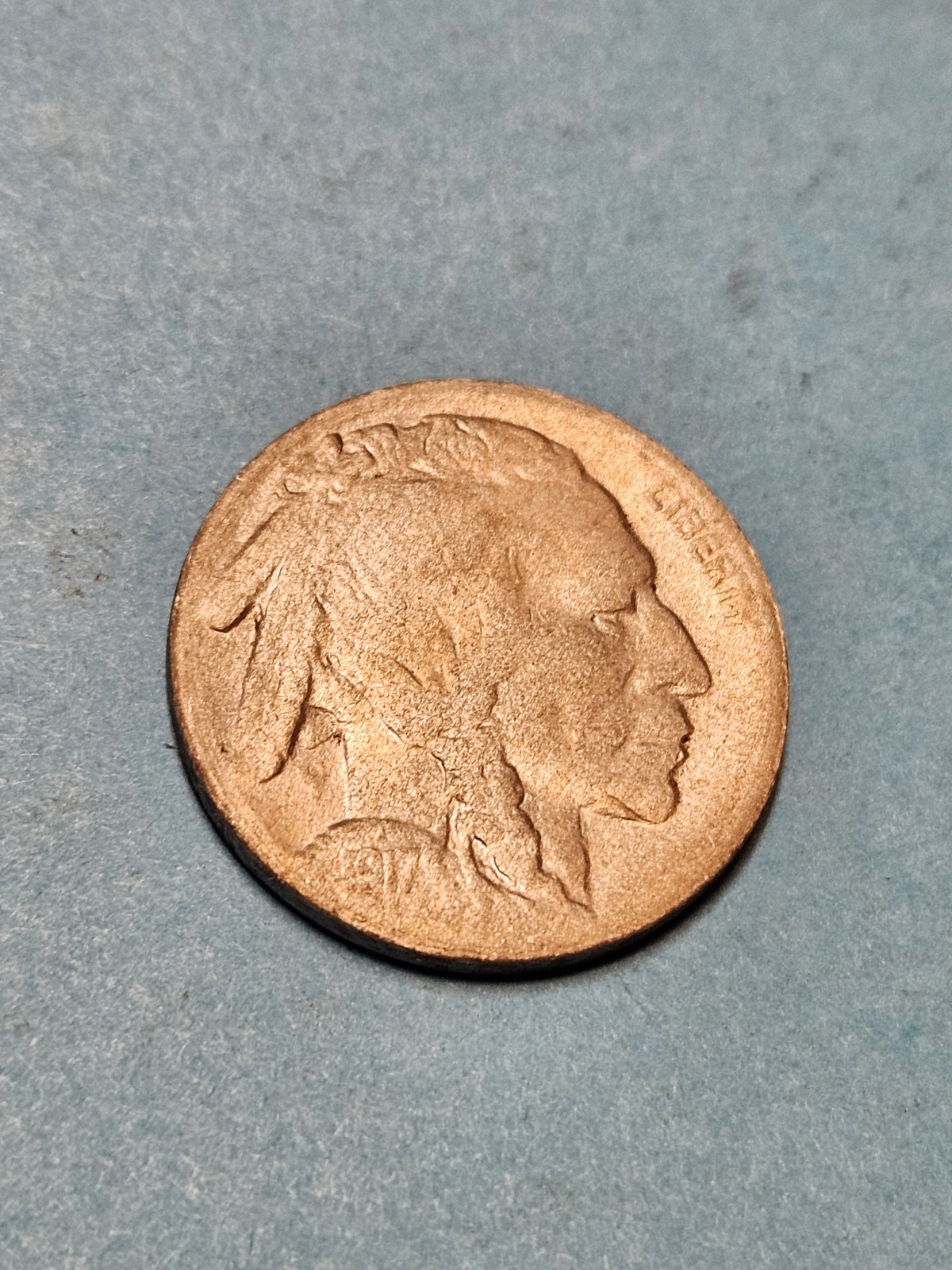 1917 S  Restored Buffalo Nickel - - A607