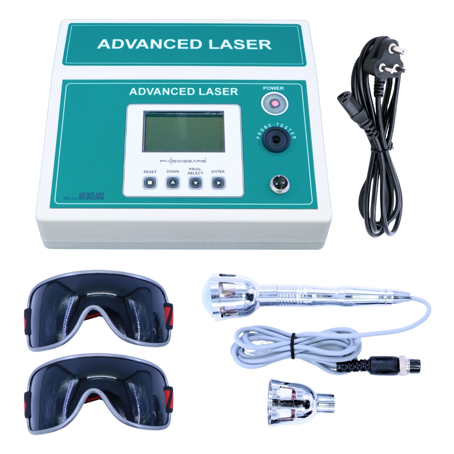 PhysiogearAdvanced Laser Electronic Device LCD Display Probe Tester Control Unit PhysiogearAdvanced Laser Electronic Device LCD Display Probe Tester Control Unit