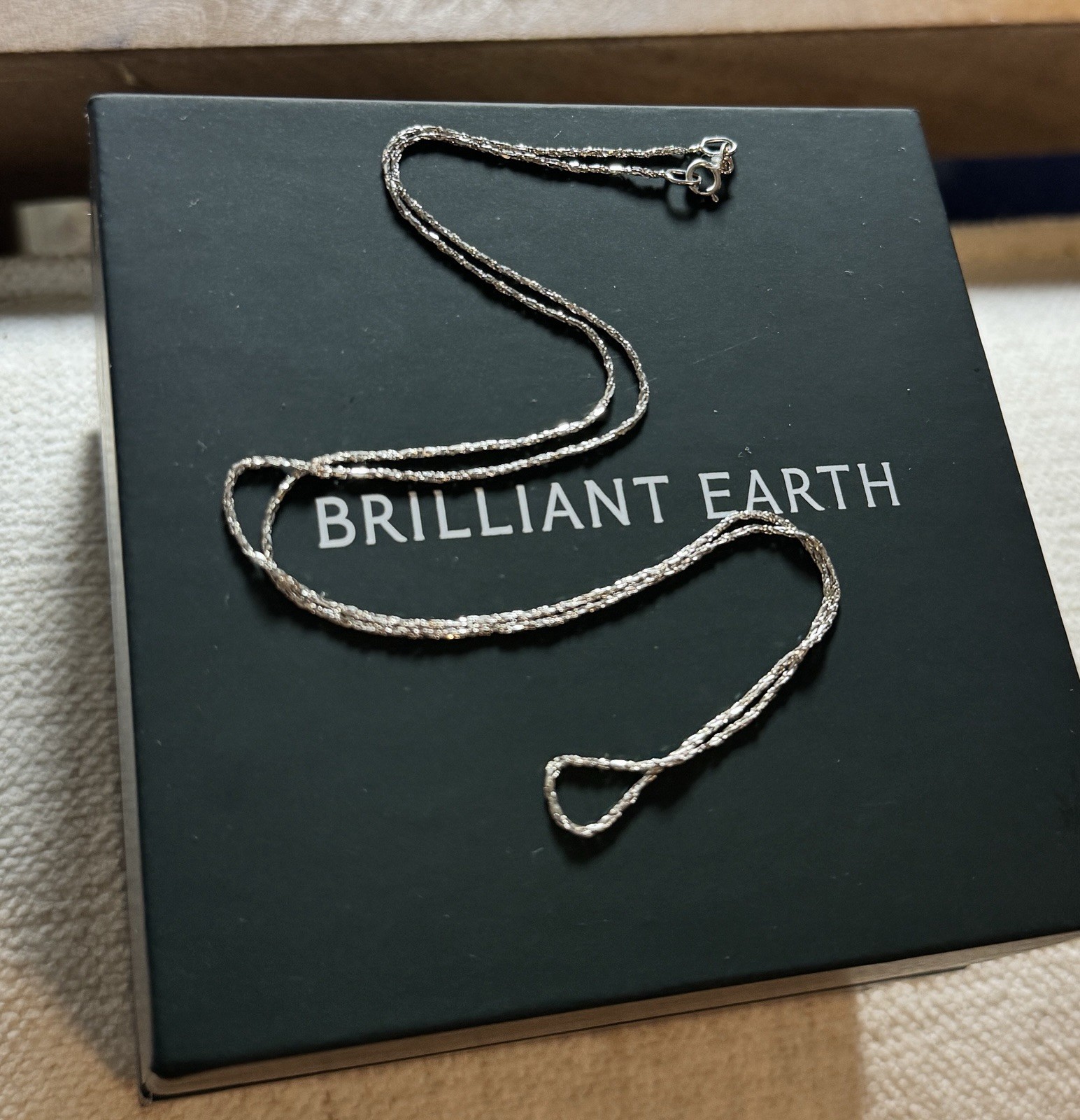 Brilliant Earth Solid 14K 14Kt White Gold Women’s Lady’s Chain Necklace 20”