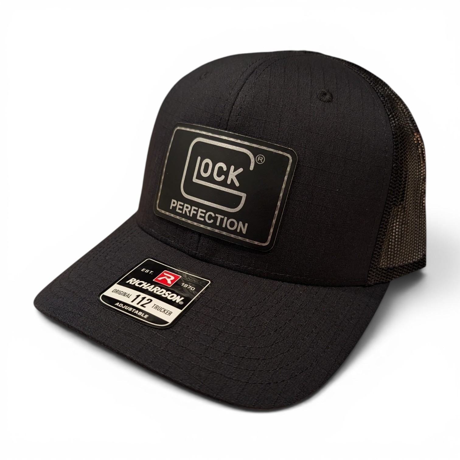 Richardson 112 Glock Perfection, Black Hat Engraved In USA