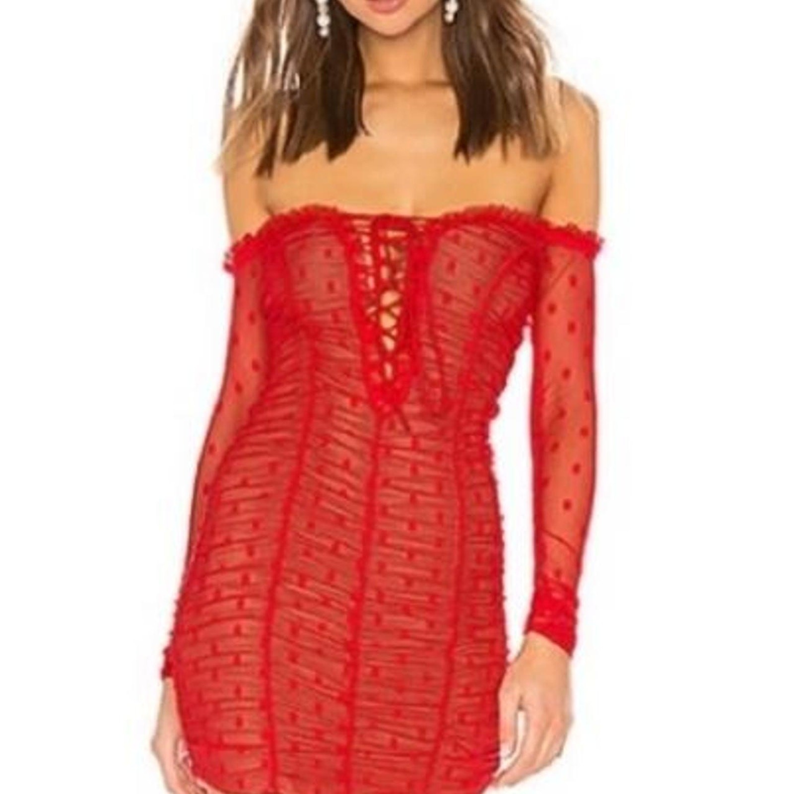 Revolve majorelle red mini dress Revolve majorelle red mini dress
