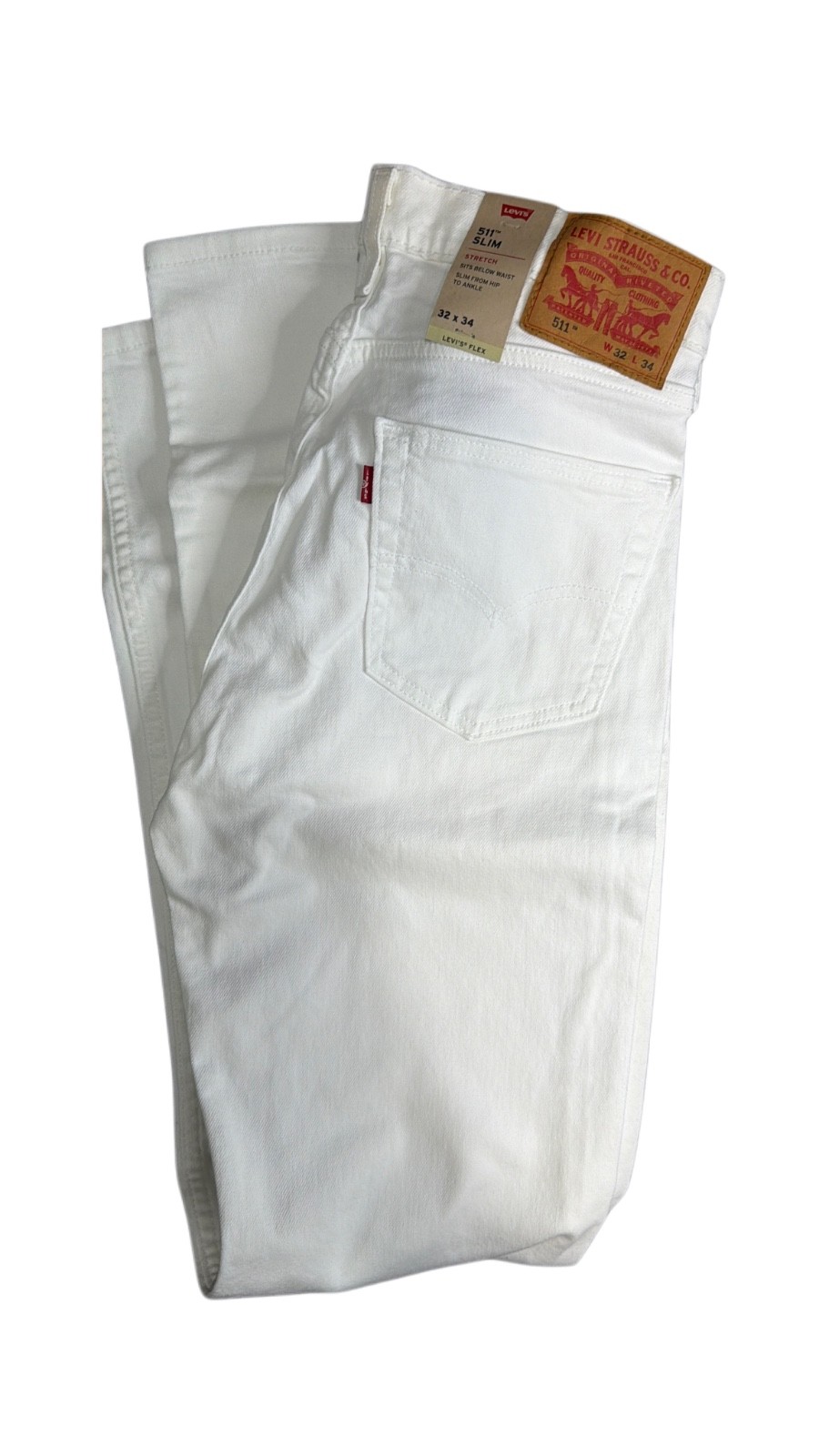 Levi’s Men’s 511 Slim Fit Jeans White 045111943