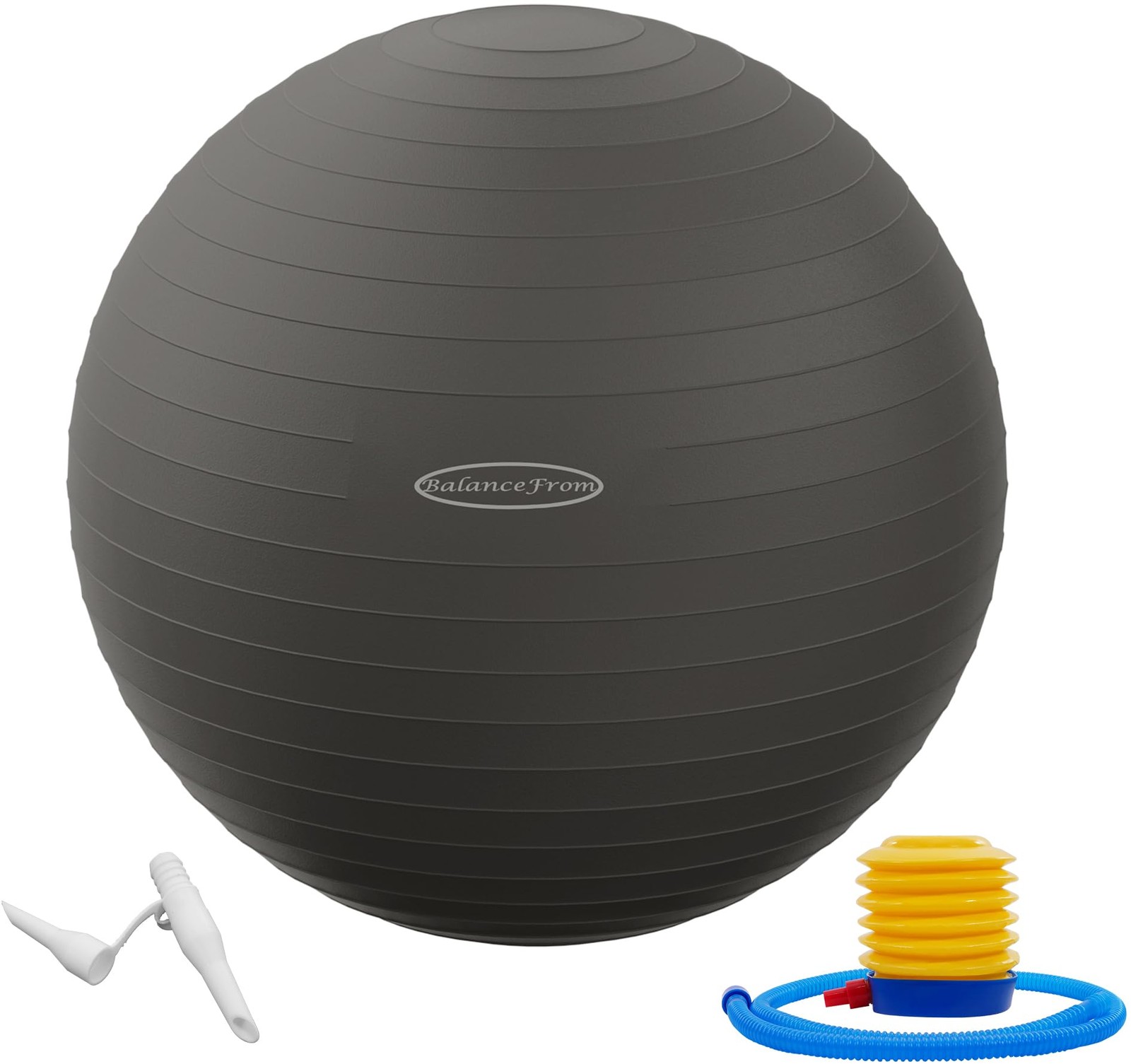 Fitvids Anti-Burst and Slip Resistant Exercise 27-30in (68-75cm), XL, Gray Fitvids Anti-Burst and Slip Resistant Exercise 27-30in (68-75cm), XL, Gray