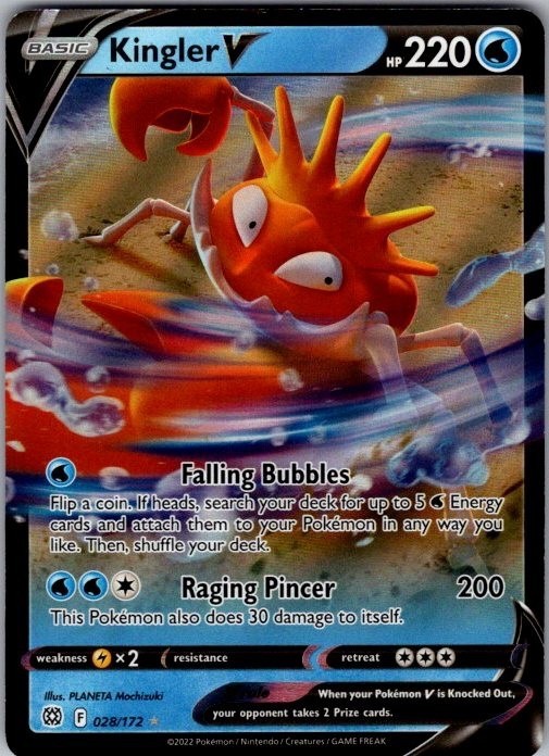 Kingler V - Ultra Rare - Brilliant Stars 028/172 - Double Rare - NM/M