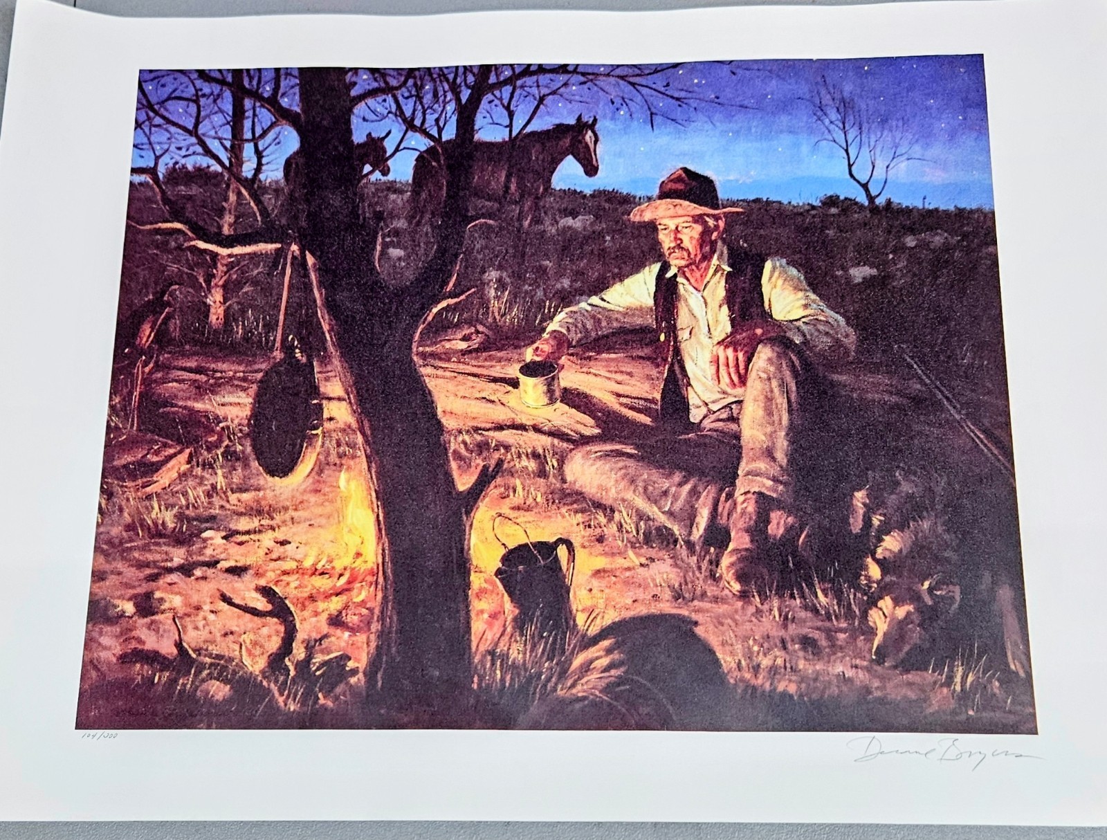1979 Lithograph Print 22 X 29.  Duane Bryers Traveling Companions  Signed Number