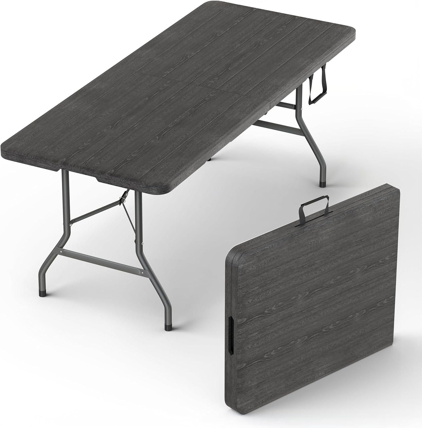 Used 3/3.5/4/5.5/6/8 Ft Plastic Folding Table Indoor/Outdoor Dining Party Use
