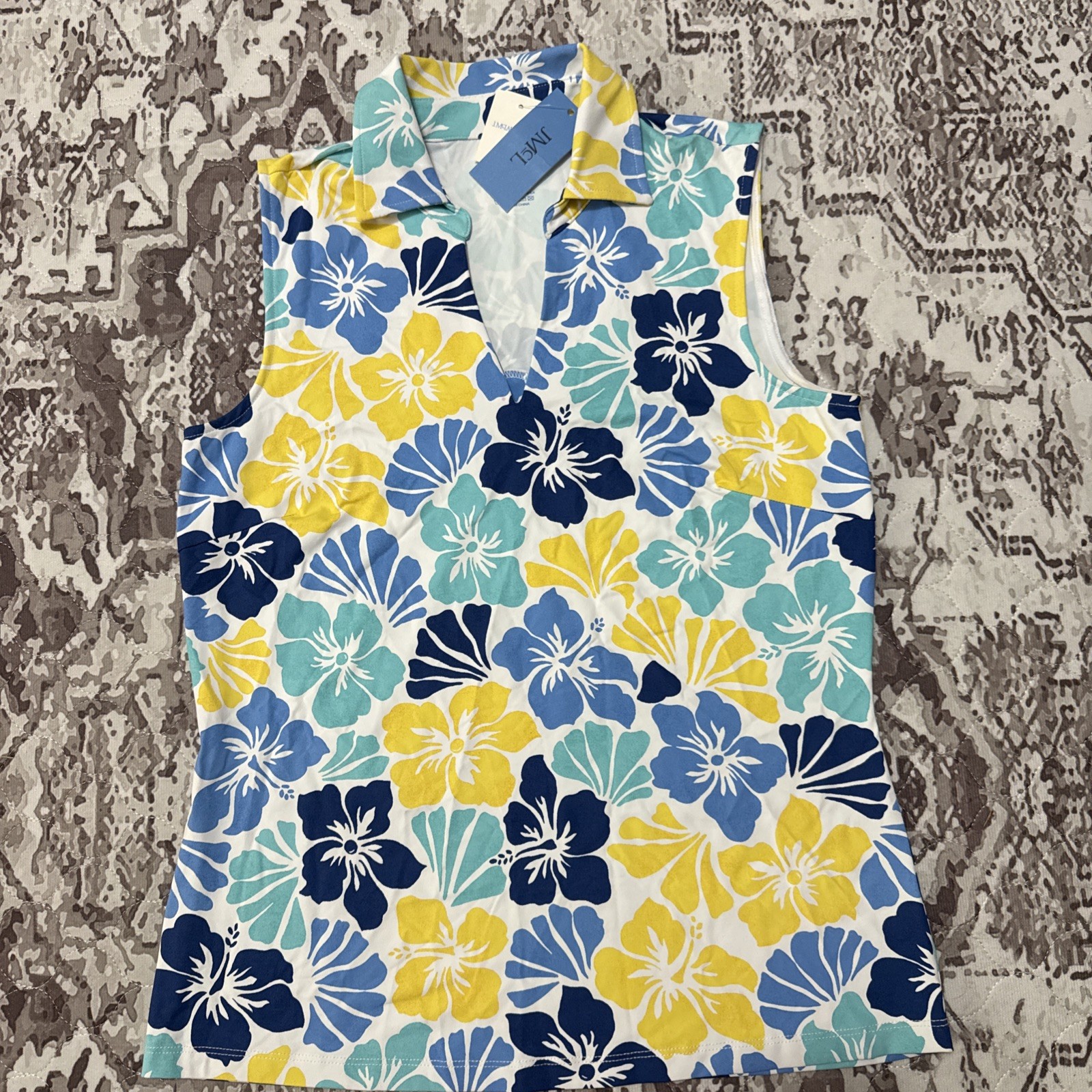 NWT J. McLaughlin Aida Sleeveless Knit Top Beach Blossom Women’s Size Small. C2