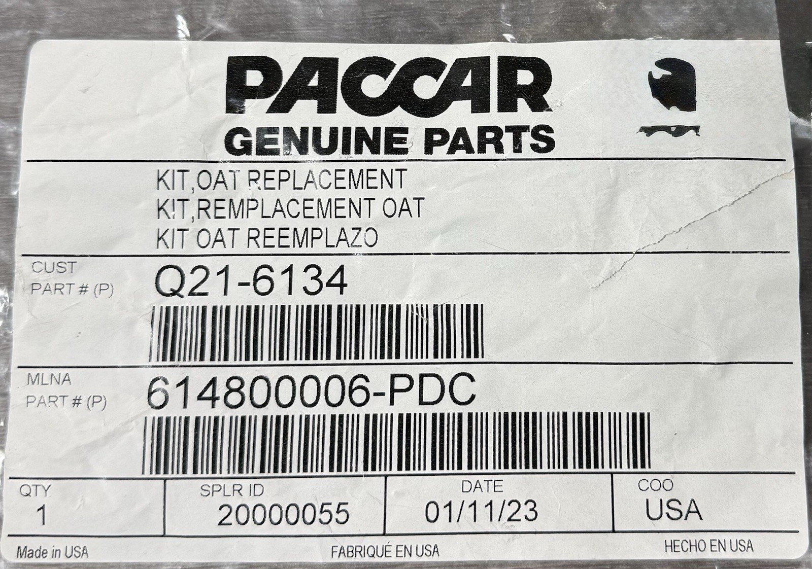 PACCAR OEM PARTS Outside Ambient Temperature Sensor Q21-6134