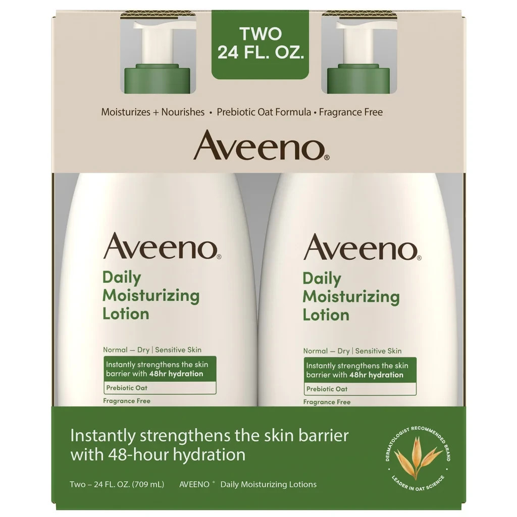 New Aveeno Active Naturals Daily Moisturizing Lotion - 24 oz - 2 Pack - 48 oz