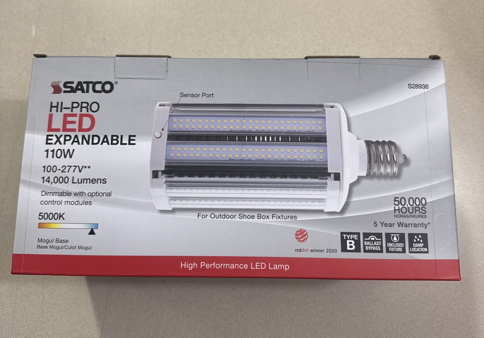 SATCO S28938 HI-PRO LED EXPANDABLE 110W 100-277V 14000 lumen 5000K OUTDOOR LAMP SATCO S28938 HI-PRO LED EXPANDABLE 110W 100-277V 14000 lumen 5000K OUTDOOR LAMP