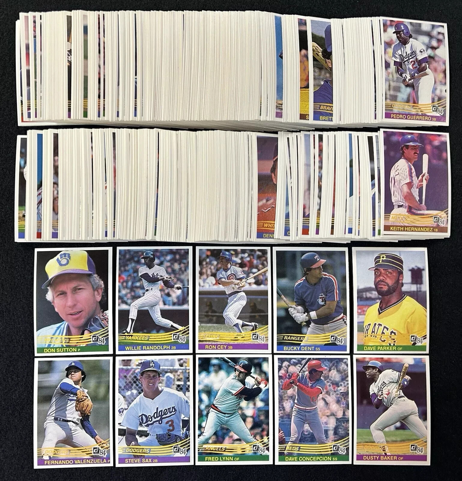 LOT OF 100 DIFFERENT) 1984 DONRUSS  BASEBALL CARDS INCLUDES , RCS, STARS, BASE