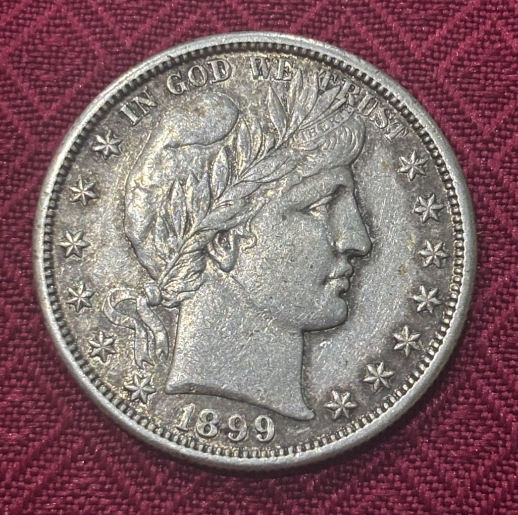 1899 S BARBER HALF DOLLAR - EF/AU