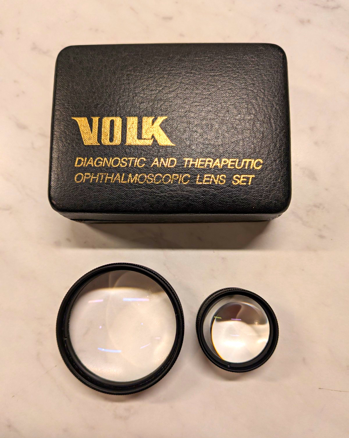Volk 20D and 78D Ophthalmoscopic Lens Set w/ Case Volk 20D and 78D Ophthalmoscopic Lens Set w/ Case
