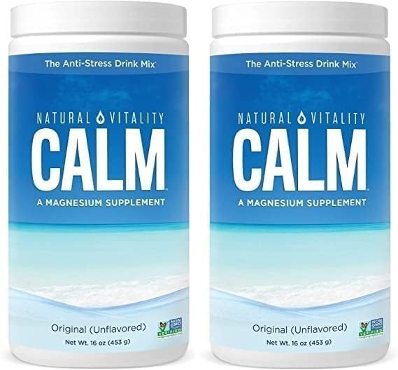 Natural Vitality Calm Original Unflavored 16 oz / 453 g Each (Pack of 2)