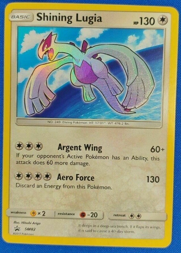 Shining Lugia HOLO PROMO Pokemon SM82 Holographic Foil Black Star Rare - LP