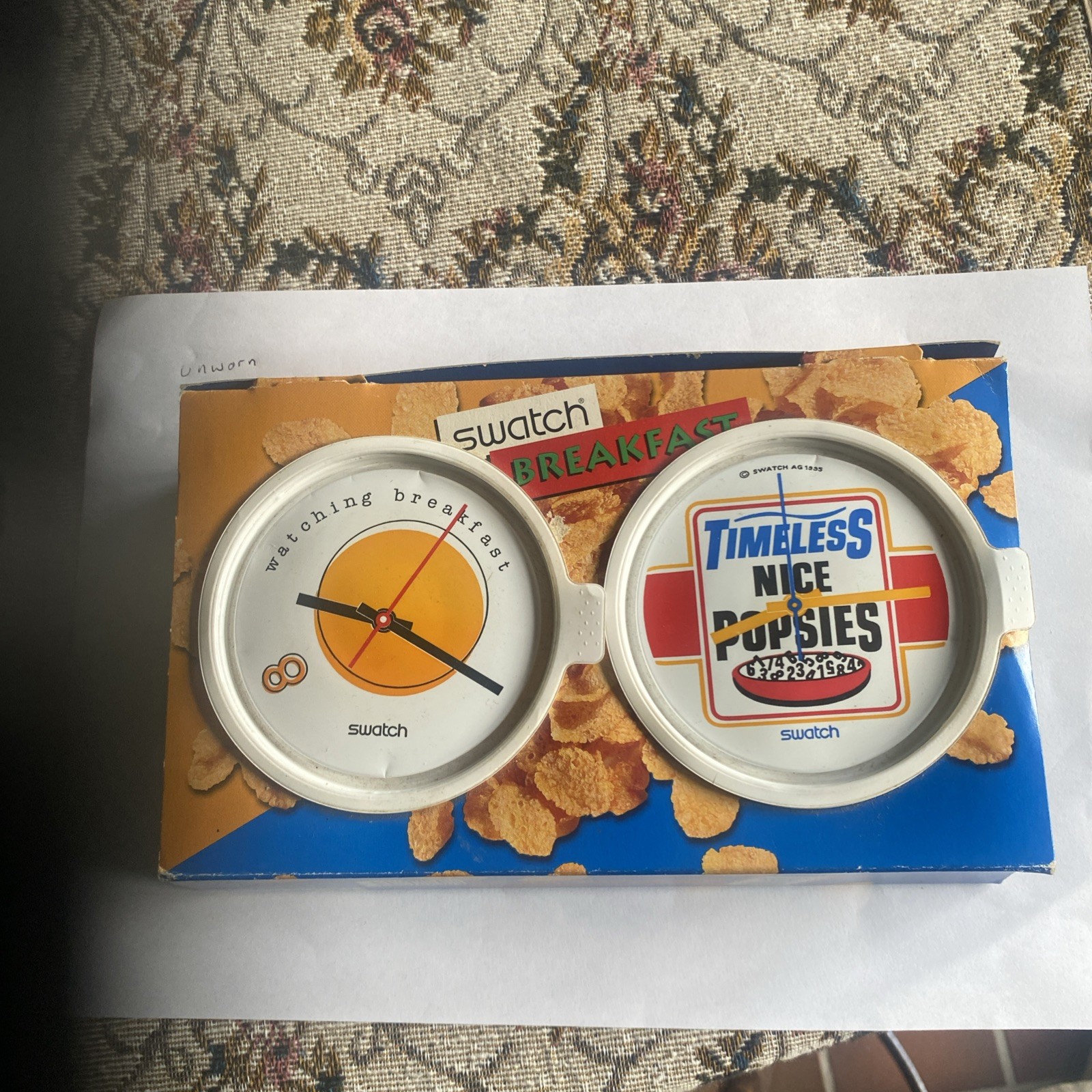 Swatch Breakfast Watch Set Vintage 1995 Sunny Side Up Good Morning GN156 GN135