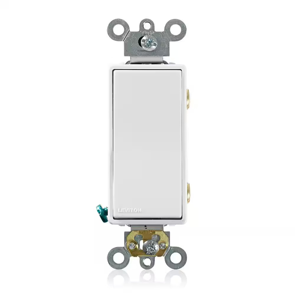 Leviton 20 Amp Decora Plus Double Pole Rocker Switch, White 5622-2W