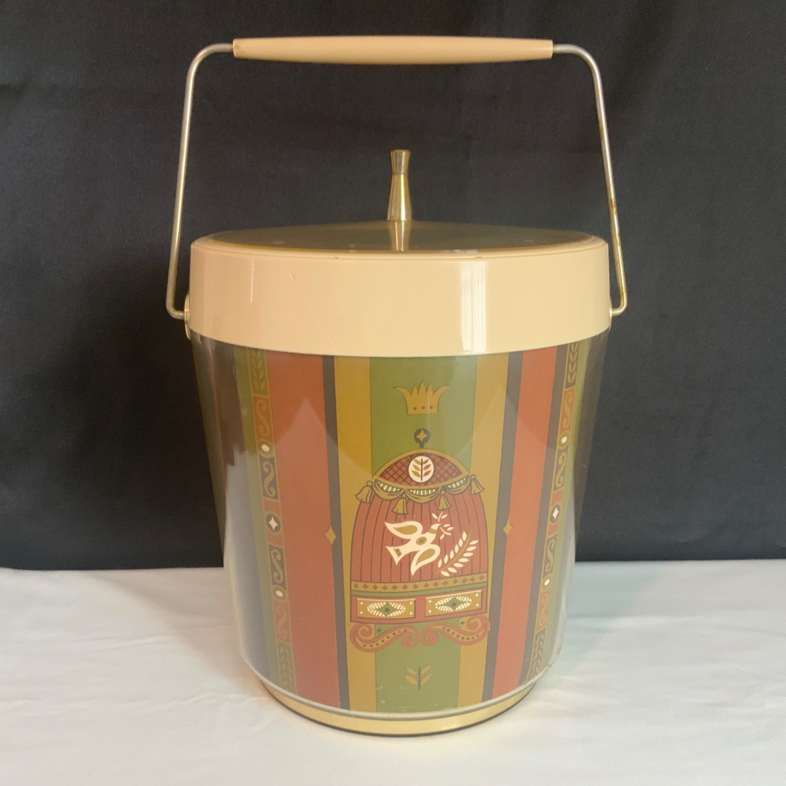 Vintage Georges Briard Ice Bucket Bird Cage MCM Barware 9